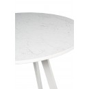 Стол ВВР Элип-2 Мрамор марквина белый/белый профиль